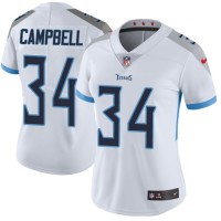 Nike Tennessee Titans #34 Earl Campbell White Women's Stitched NFL Vapor Untouchable Limited Jersey