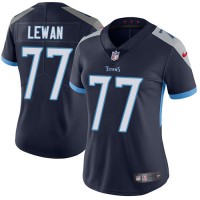 Nike Tennessee Titans #77 Taylor Lewan Navy Blue Team Color Women's Stitched NFL Vapor Untouchable Limited Jersey