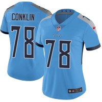 Nike Tennessee Titans #78 Jack Conklin Light Blue Alternate Women's Stitched NFL Vapor Untouchable Limited Jersey