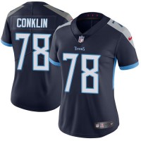 Nike Tennessee Titans #78 Jack Conklin Navy Blue Team Color Women's Stitched NFL Vapor Untouchable Limited Jersey