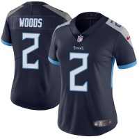 Nike Tennessee Titans #2 Robert Woods Navy Blue Team Color Women's Stitched NFL Vapor Untouchable Limited Jersey