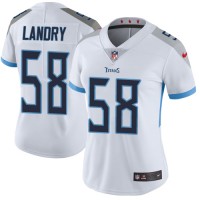 Nike Tennessee Titans #58 Harold Landry White Women's Stitched NFL Vapor Untouchable Limited Jersey