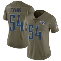 Nike Tennessee Titans #54 Rashaan Evans Olive Women's Stitched NFL Limited 2017 Salute to Service Jersey