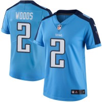 Nike Tennessee Titans #2 Robert Woods Light Blue Women's Stitched NFL Limited Rush Jersey