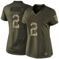 Nike Tennessee Titans #2 Robert Woods Green Women's Stitched NFL Limited 2015 Salute To Service Jersey