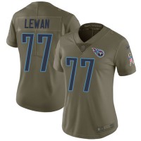 Nike Tennessee Titans #77 Taylor Lewan Olive Women's Stitched NFL Limited 2017 Salute to Service Jersey