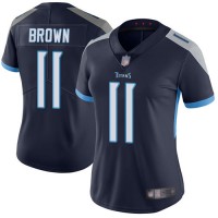 Nike Tennessee Titans #11 A.J. Brown Navy Blue Team Color Women's Stitched NFL Vapor Untouchable Limited Jersey