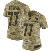 Nike Tennessee Titans #77 Taylor Lewan Camo Women's Stitched NFL Limited 2018 Salute to Service Jersey