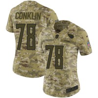 Nike Tennessee Titans #78 Jack Conklin Camo Women's Stitched NFL Limited 2018 Salute to Service Jersey