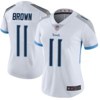 Nike Tennessee Titans #11 A.J. Brown White Women's Stitched NFL Vapor Untouchable Limited Jersey
