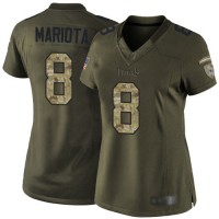 Nike Tennessee Titans #8 Marcus Mariota Green Women's Stitched NFL Limited 2015 Salute to Service Jersey