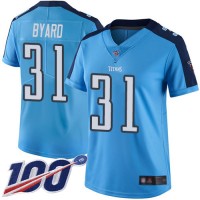 Nike Tennessee Titans #31 Kevin Byard Light Blue Women's Stitched NFL Limited Rush 100th Season Jersey