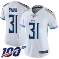 Nike Tennessee Titans #31 Kevin Byard White Women's Stitched NFL 100th Season Vapor Limited Jersey