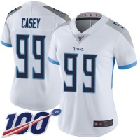 Nike Tennessee Titans #99 Jurrell Casey White Women's Stitched NFL 100th Season Vapor Limited Jersey