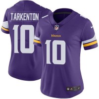 Nike Minnesota Vikings #10 Fran Tarkenton Purple Team Color Women's Stitched NFL Vapor Untouchable Limited Jersey