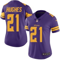 Nike Minnesota Vikings #21 Mike Hughes Purple Women's Stitched NFL Limited Rush Jersey