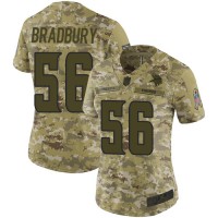 Nike Minnesota Vikings #56 Garrett Bradbury Camo Women's Stitched NFL Limited 2018 Salute to Service Jersey