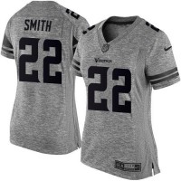 Nike Minnesota Vikings #22 Harrison Smith Gray Women's Stitched NFL Limited Gridiron Gray Jersey