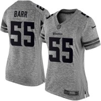 Nike Minnesota Vikings #55 Anthony Barr Gray Women's Stitched NFL Limited Gridiron Gray Jersey
