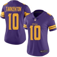 Nike Minnesota Vikings #10 Fran Tarkenton Purple Women's Stitched NFL Limited Rush Jersey