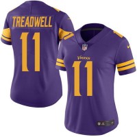 Nike Minnesota Vikings #11 Laquon Treadwell Purple Women's Stitched NFL Limited Rush Jersey