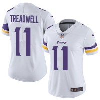 Nike Minnesota Vikings #11 Laquon Treadwell White Women's Stitched NFL Vapor Untouchable Limited Jersey