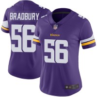 Nike Minnesota Vikings #56 Garrett Bradbury Purple Team Color Women's Stitched NFL Vapor Untouchable Limited Jersey