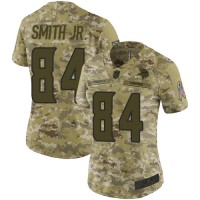 Nike Minnesota Vikings #84 Irv Smith Jr. Camo Women's Stitched NFL Limited 2018 Salute to Service Jersey