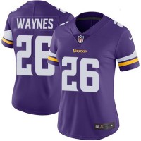 Nike Minnesota Vikings #26 Trae Waynes Purple Team Color Women's Stitched NFL Vapor Untouchable Limited Jersey