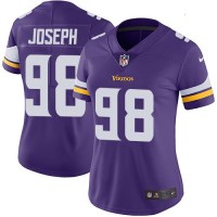 Nike Minnesota Vikings #98 Linval Joseph Purple Team Color Women's Stitched NFL Vapor Untouchable Limited Jersey