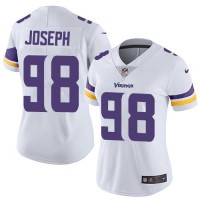 Nike Minnesota Vikings #98 Linval Joseph White Women's Stitched NFL Vapor Untouchable Limited Jersey