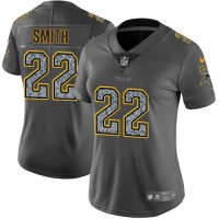 Nike Minnesota Vikings #22 Harrison Smith Gray Static Women's Stitched NFL Vapor Untouchable Limited Jersey