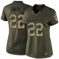 Nike Minnesota Vikings #22 Harrison Smith Green Women's Stitched NFL Limited 2015 Salute to Service Jersey