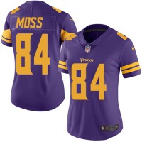 Nike Minnesota Vikings #84 Randy Moss Purple Women's Stitched NFL Limited Rush Jersey