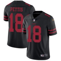 Nike San Francisco 49ers #18 Dante Pettis Black Alternate Youth Stitched NFL Vapor Untouchable Limited Jersey