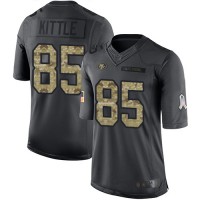 Nike San Francisco 49ers #85 George Kittle Black Youth Stitched NFL Limited 2016 Salute to Service Jersey