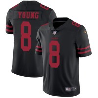 Nike San Francisco 49ers #8 Steve Young Black Alternate Youth Stitched NFL Vapor Untouchable Limited Jersey