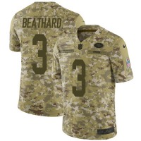 Nike San Francisco 49ers #3 C.J. Beathard Camo Youth Stitched NFL Limited 2018 Salute to Service Jersey