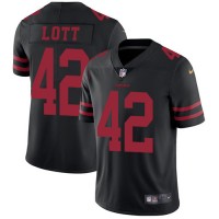 Nike San Francisco 49ers #42 Ronnie Lott Black Alternate Youth Stitched NFL Vapor Untouchable Limited Jersey