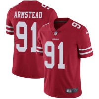 Nike San Francisco 49ers #91 Arik Armstead Red Team Color Youth Stitched NFL Vapor Untouchable Limited Jersey
