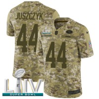 Nike San Francisco 49ers #44 Kyle Juszczyk Camo Super Bowl LIV 2020 Youth Stitched NFL Limited 2018 Salute To Service Jersey