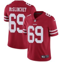 Nike San Francisco 49ers #69 Mike McGlinchey Red Team Color Youth Stitched NFL Vapor Untouchable Limited Jersey