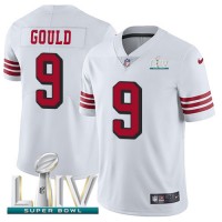 Nike San Francisco 49ers #9 Robbie Gould White Super Bowl LIV 2020 Rush Youth Stitched NFL Vapor Untouchable Limited Jersey