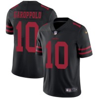 Nike San Francisco 49ers #10 Jimmy Garoppolo Black Alternate Youth Stitched NFL Vapor Untouchable Limited Jersey