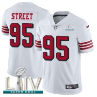 Nike San Francisco 49ers #95 Kentavius Street White Super Bowl LIV 2020 Rush Youth Stitched NFL Vapor Untouchable Limited Jersey