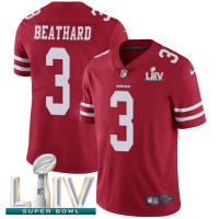 Nike San Francisco 49ers #3 C.J. Beathard Red Super Bowl LIV 2020 Team Color Youth Stitched NFL Vapor Untouchable Limited Jersey