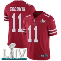 Nike San Francisco 49ers #11 Marquise Goodwin Red Super Bowl LIV 2020 Team Color Youth Stitched NFL Vapor Untouchable Limited Jersey
