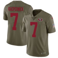 Nike San Francisco 49ers #7 Colin Kaepernick Olive Youth Stitched NFL Limited 2017 Salute to Service Jersey