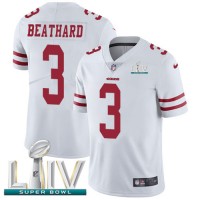 Nike San Francisco 49ers #3 C.J. Beathard White Super Bowl LIV 2020 Youth Stitched NFL Vapor Untouchable Limited Jersey
