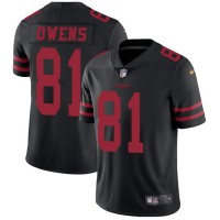 Nike San Francisco 49ers #81 Terrell Owens Black Alternate Youth Stitched NFL Vapor Untouchable Limited Jersey